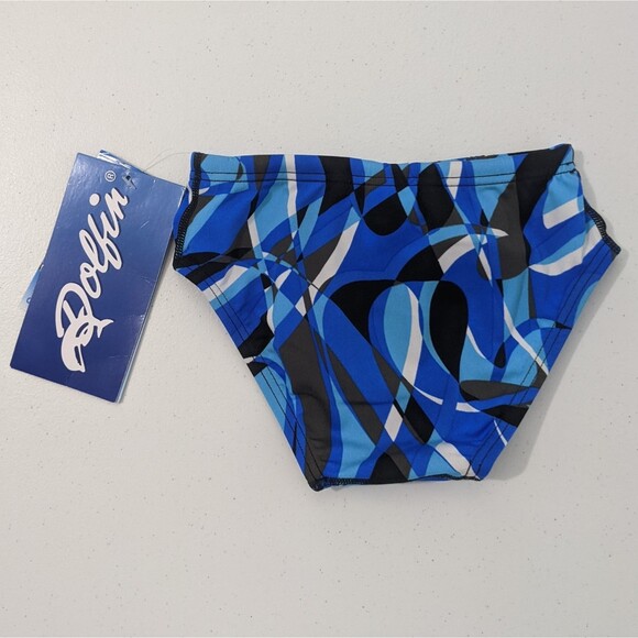 NWT Dolfin 22 Boys Briefs Racer Competitive Chloroban Swim Bottoms New Toddler - Picture 3 of 7